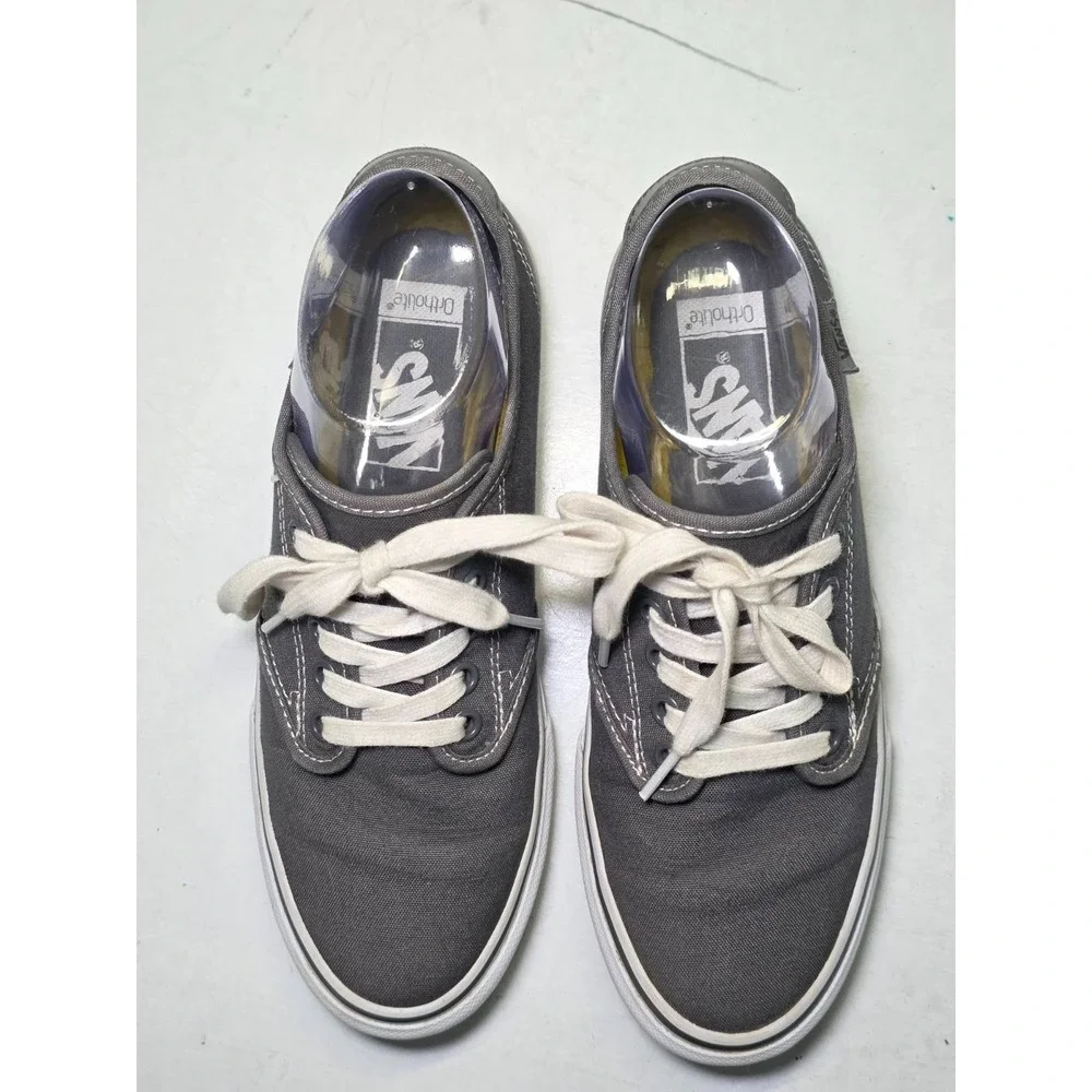 Vans Ortholite Women's‎ Sneakers Size 8 Gray White Lace Up Canvas Shoes